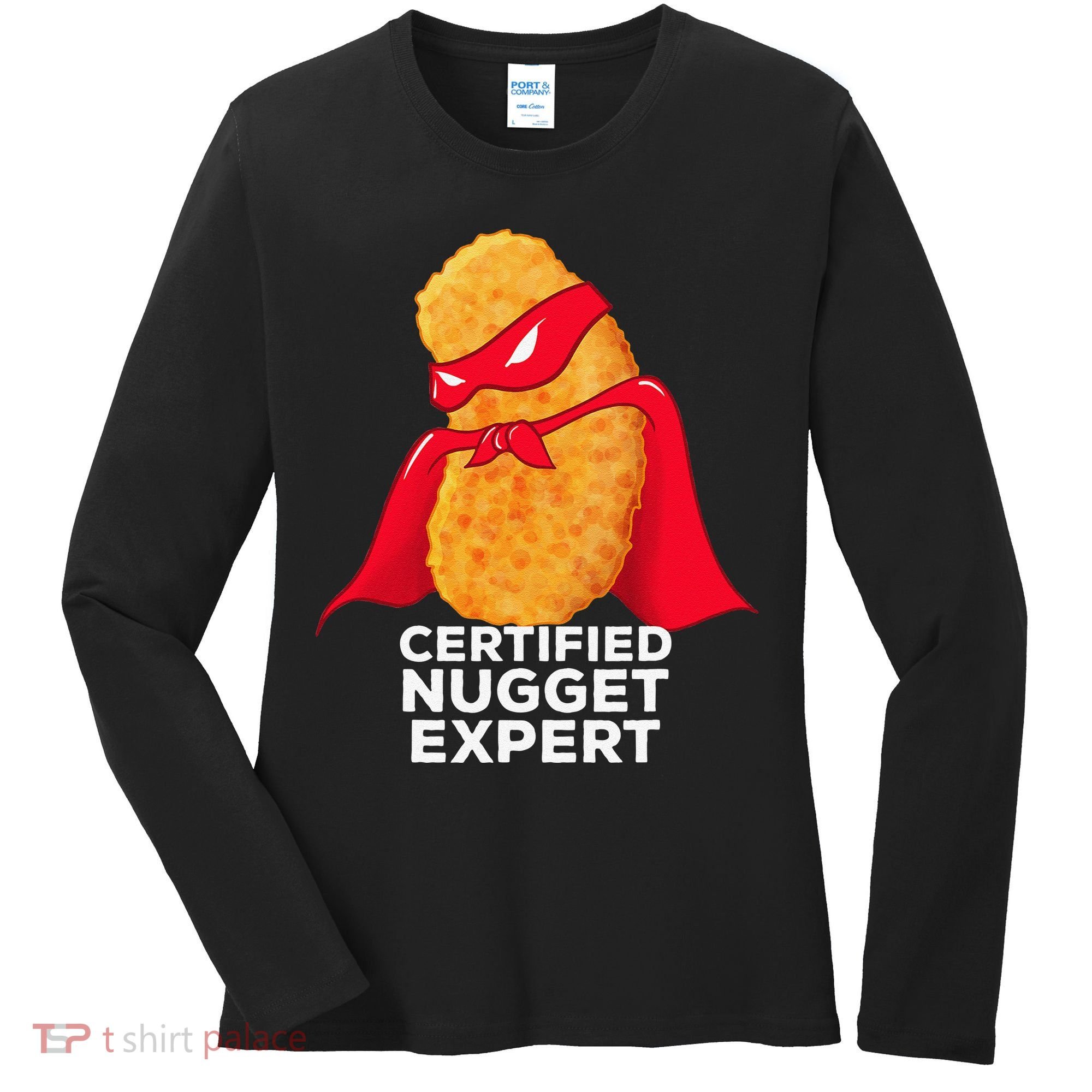 Chicken Nugget Certified Nugget Expert Halloween Costume Women's Long Sleeve Shirt