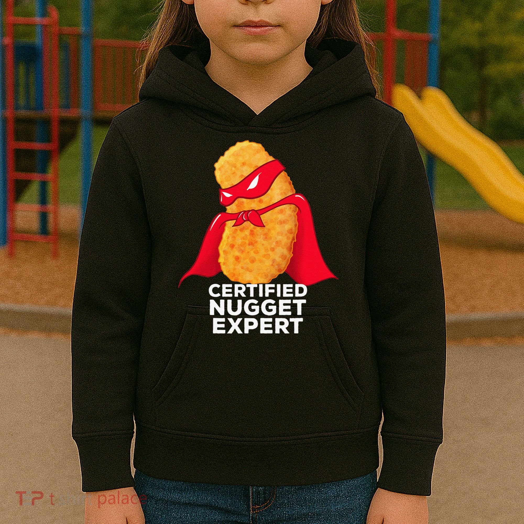 Chicken Nugget Certified Nugget Expert Halloween Costume Kids Hoodie