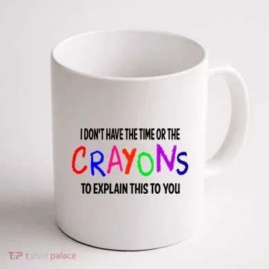Crayons Novelty Coffee Mug back