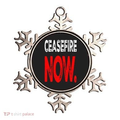 Ceasefire NOW Ornament