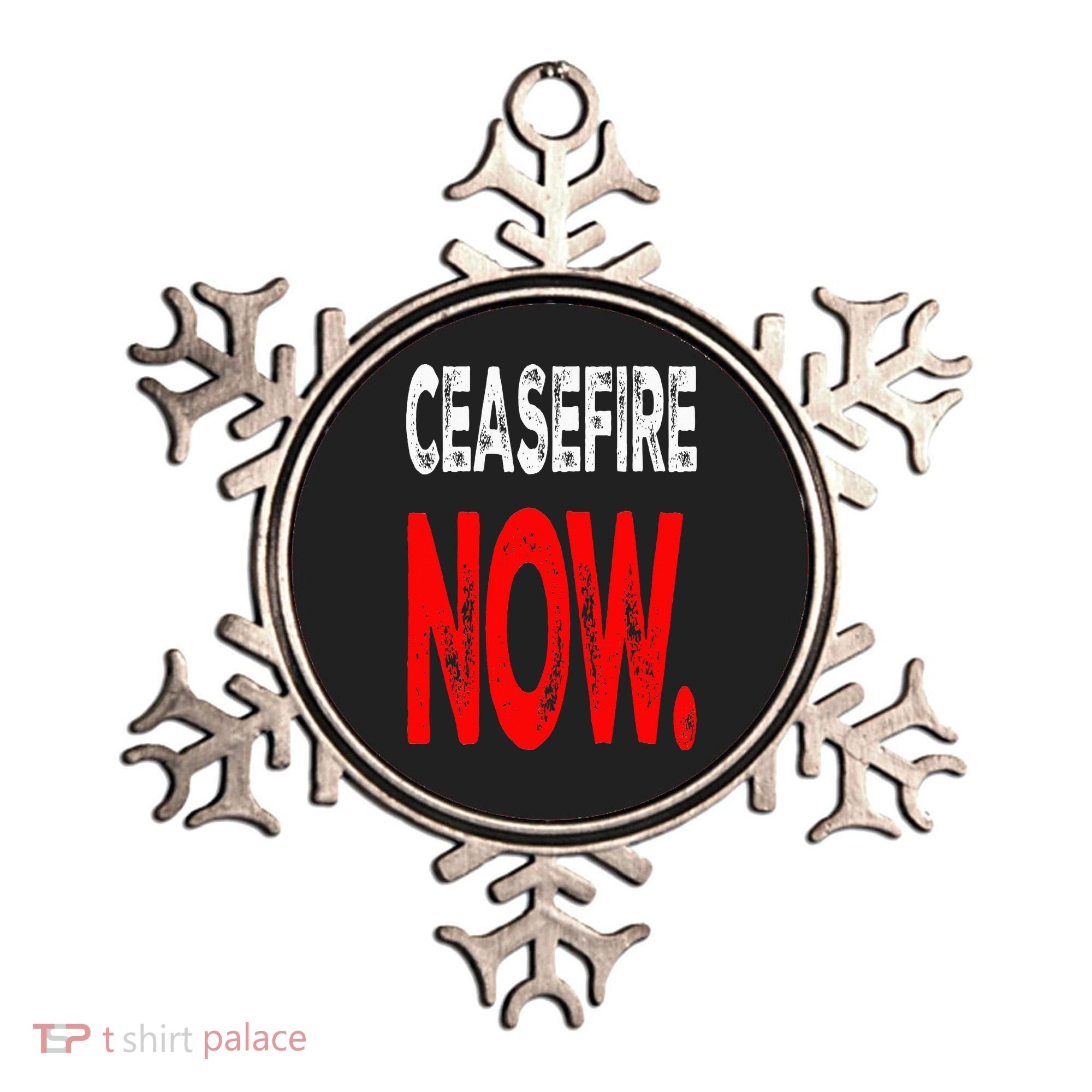 Ceasefire NOW Ornament