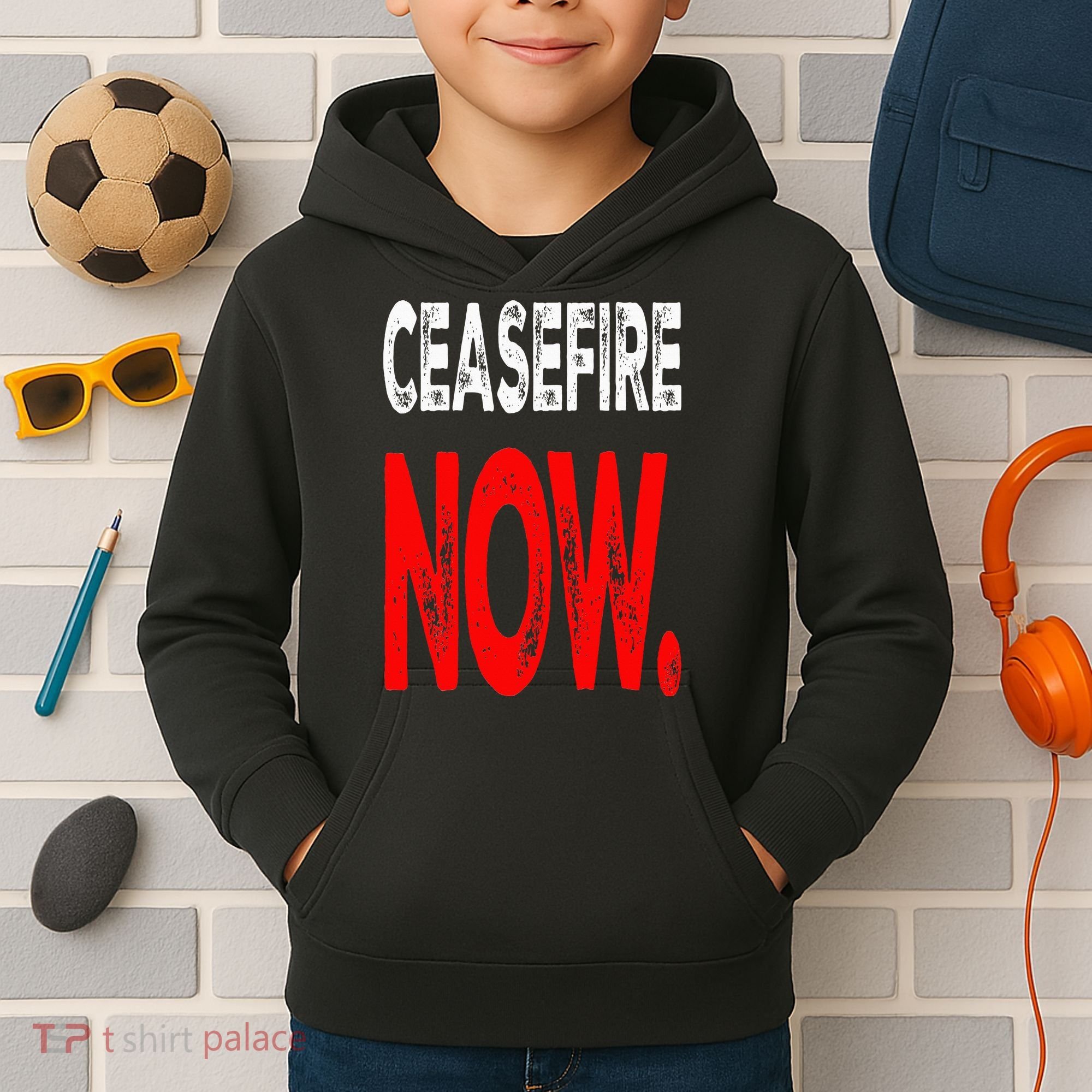 Ceasefire NOW Kids Hoodie