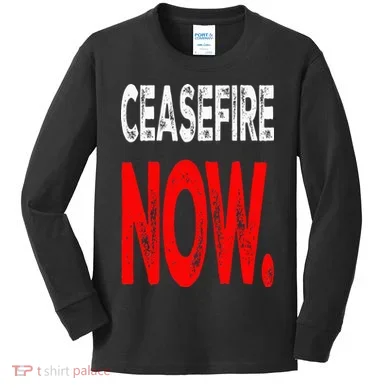 Ceasefire NOW Kids Long Sleeve Shirt