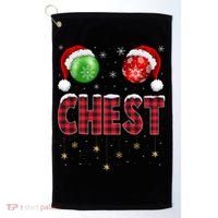 Chest Nuts Christmas Matching Couple Chestnuts Gift Golf Towel thumb 0