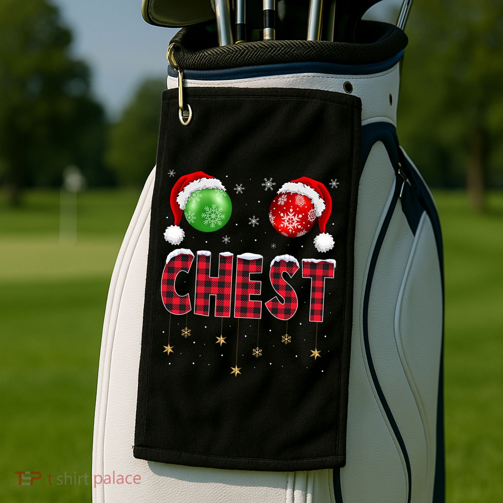 Chest Nuts Christmas Matching Couple Chestnuts Gift Golf Towel