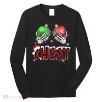 Chest Nuts Christmas Chestnuts Xmas Couple Matching Costume Long Sleeve Shirt thumb 0