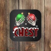 Chest Nuts Christmas Chestnuts Xmas Couple Matching Costume Coaster thumb 0