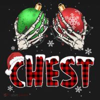 Chest Nuts Christmas Chestnuts Xmas Couple Matching Costume Mousepad thumb 1