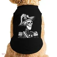 Calaca Naval Capitan Cool Gift Mexico Skeleton Style Gift Doggie Tank thumb 0