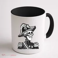 Calaca Naval Capitan Cool Gift Mexico Skeleton Style Gift Coffee Mug thumb 1