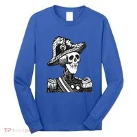 Calaca Naval Capitan Cool Gift Mexico Skeleton Style Gift Long Sleeve Shirt thumb 0