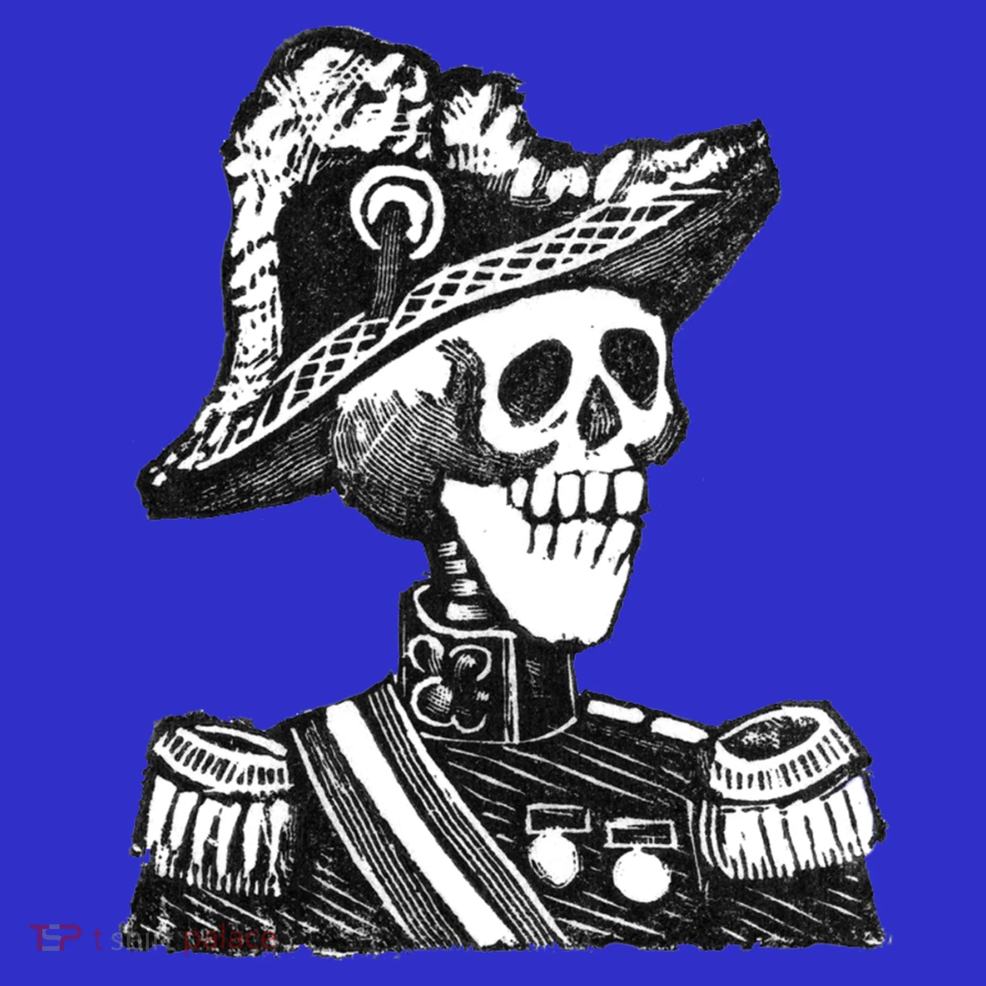Calaca Naval Capitan Cool Gift Mexico Skeleton Style Gift Button