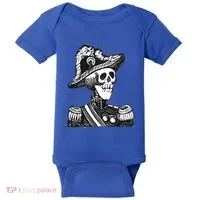 Calaca Naval Capitan Cool Gift Mexico Skeleton Style Gift Baby Bodysuit thumb 0
