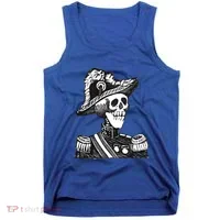 Calaca Naval Capitan Cool Gift Mexico Skeleton Style Gift Tank Top thumb 0