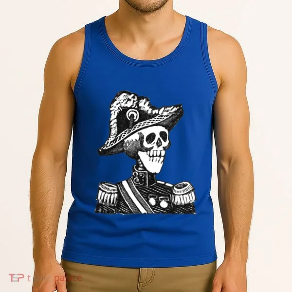 Calaca Naval Capitan Cool Gift Mexico Skeleton Style Gift Tank Top