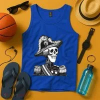 Calaca Naval Capitan Cool Gift Mexico Skeleton Style Gift Tank Top thumb 4