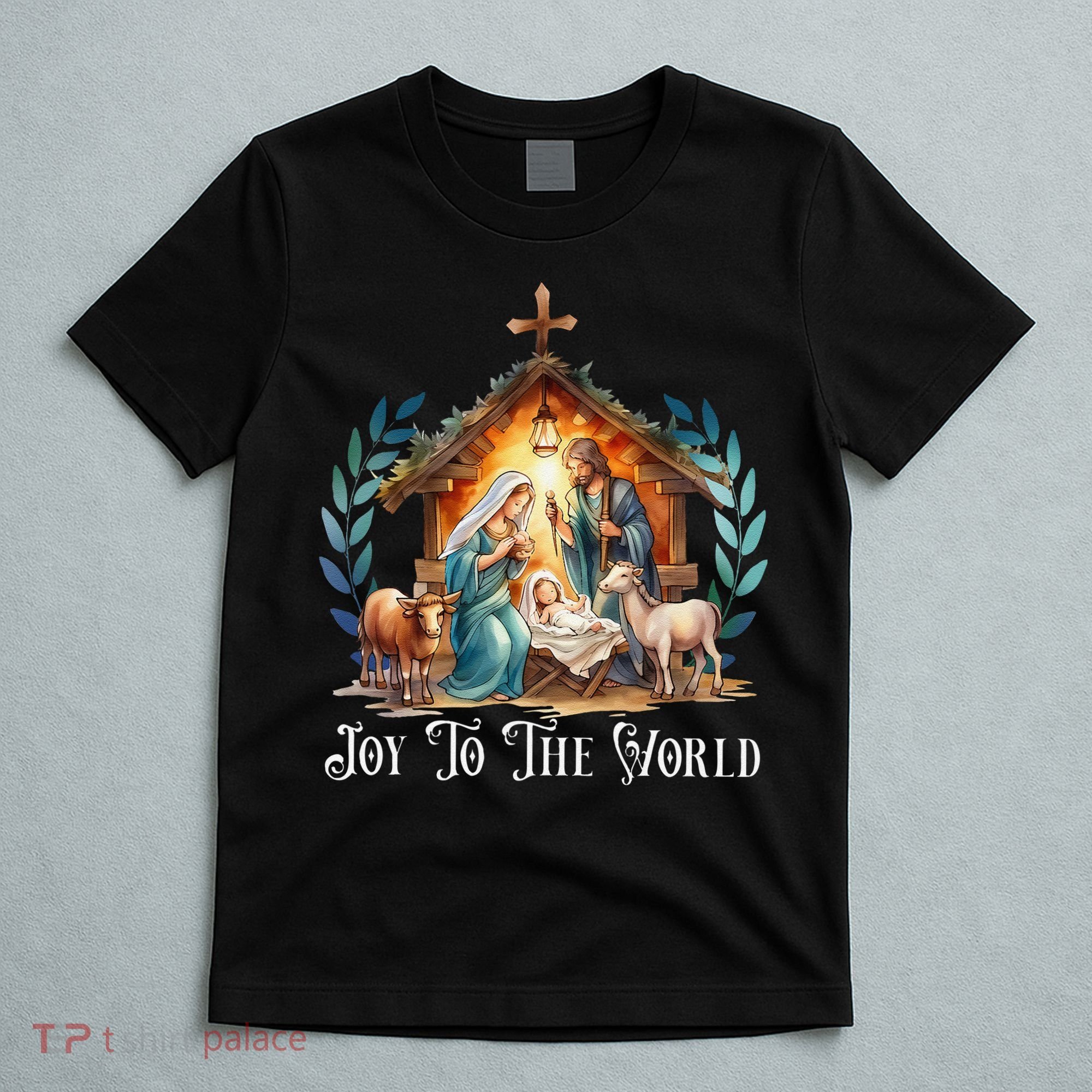 Christmas Nativity Christian Birth Of Jesus Joy To The World Gift T-Shirt