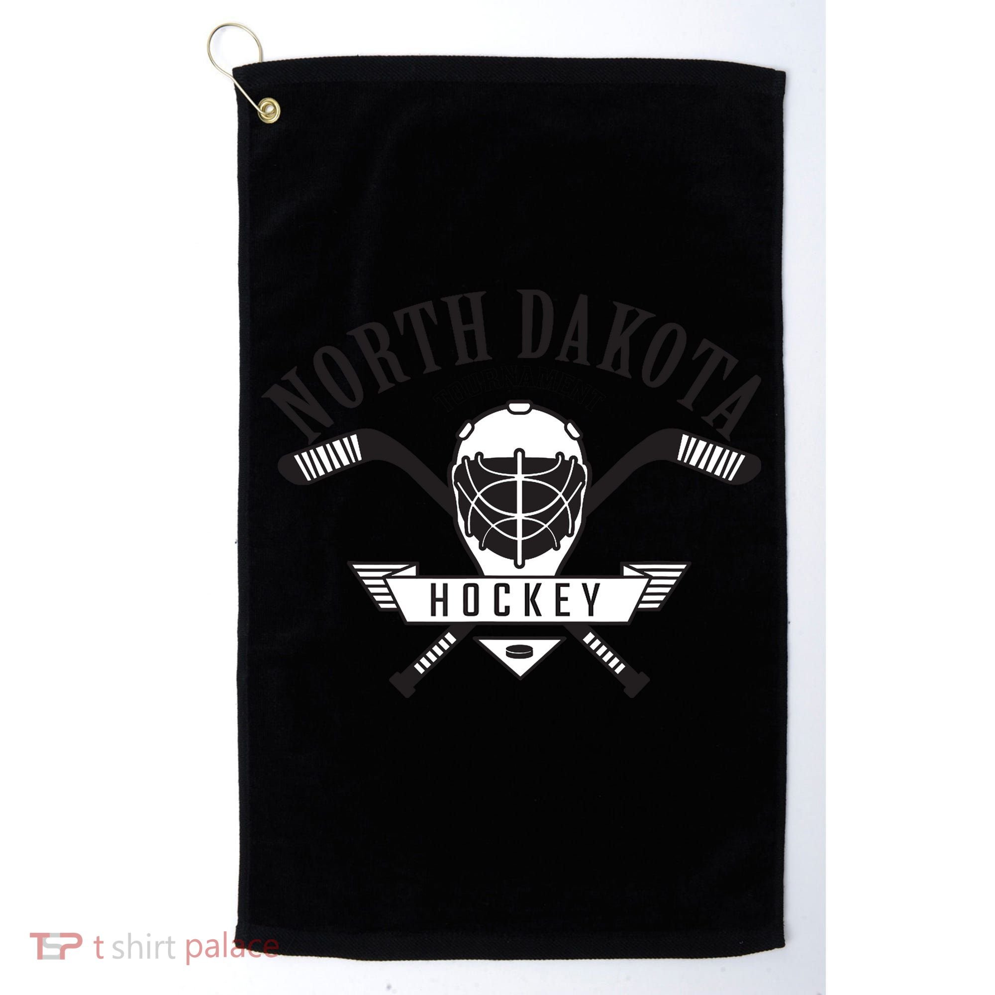 Classic North Dakota Hockey Golf Towel