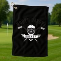 Classic North Dakota Hockey Golf Towel thumb 1