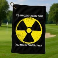 Cool Nuclear Energy Nuclear Power Plant Golf Towel thumb 1