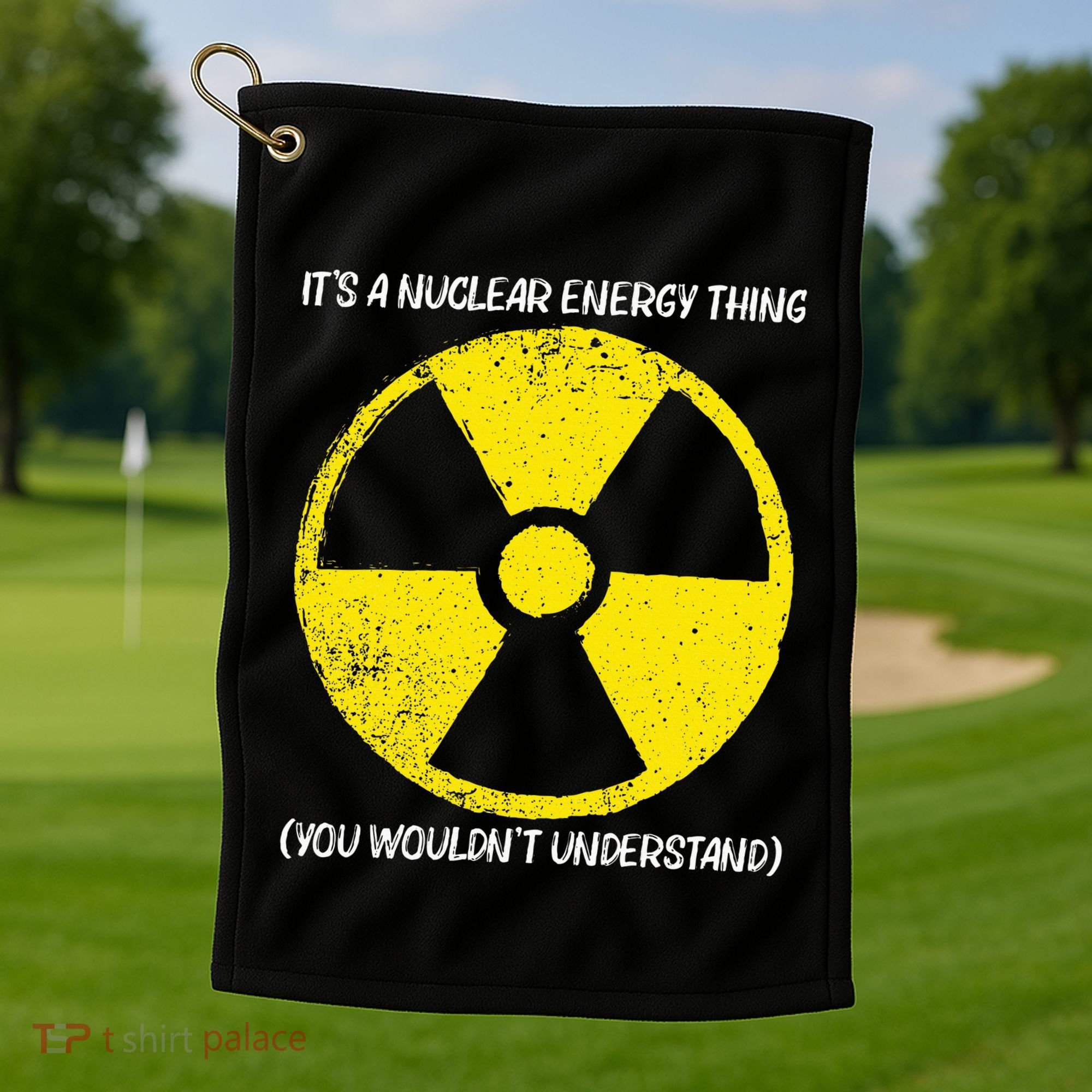 Cool Nuclear Energy Nuclear Power Plant Golf Towel