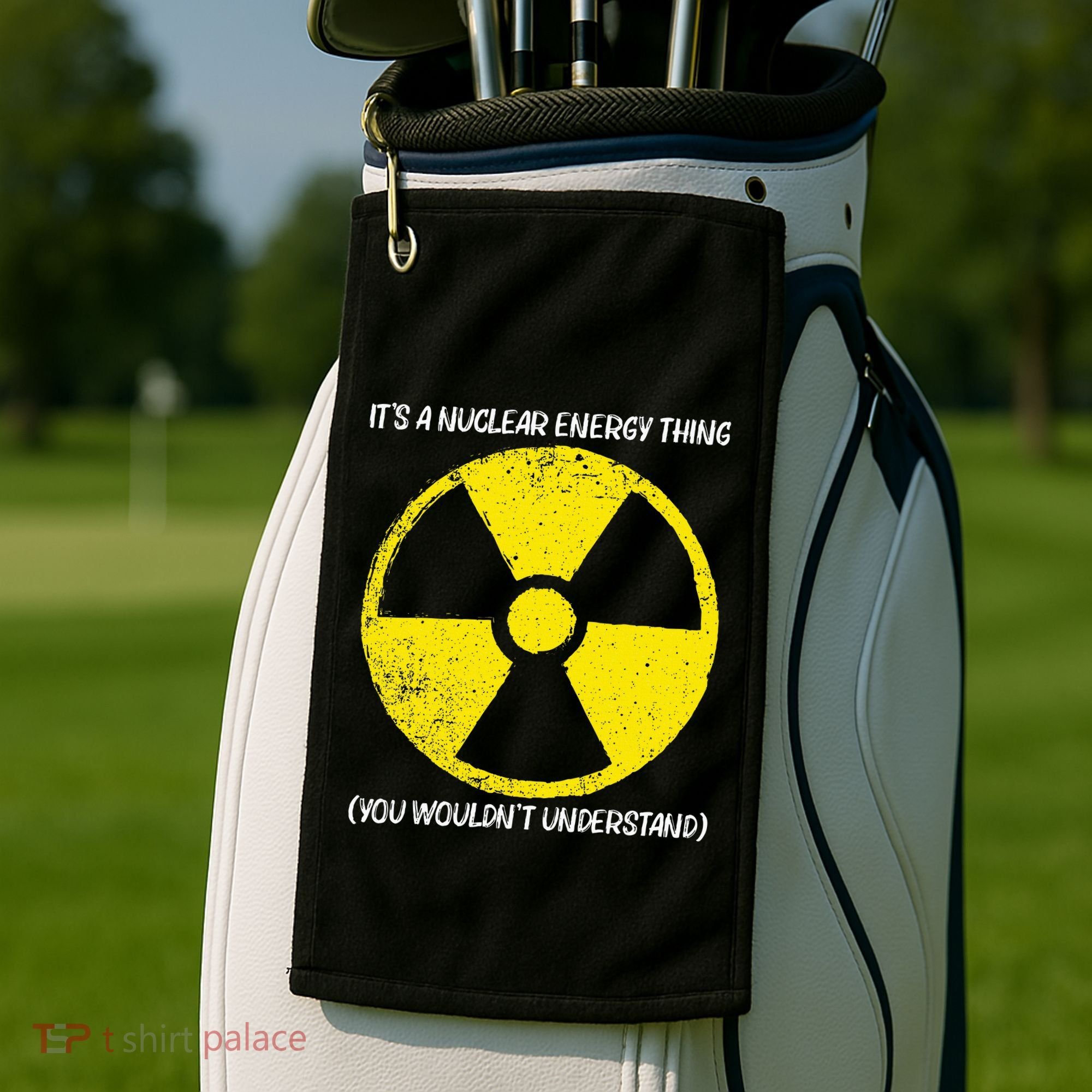 Cool Nuclear Energy Nuclear Power Plant Golf Towel