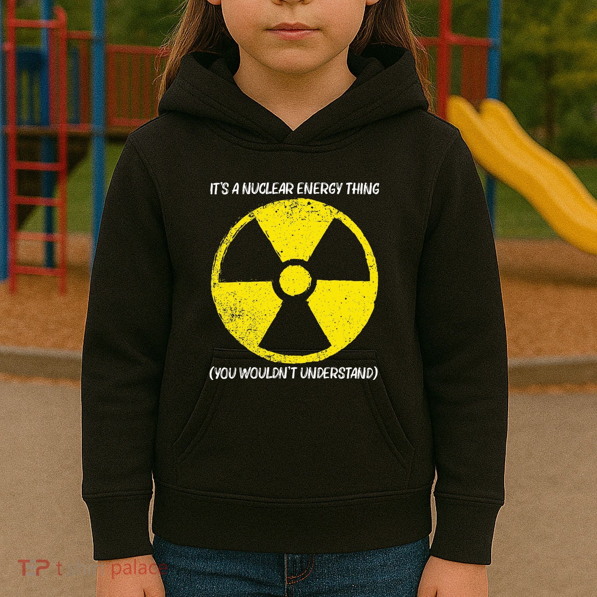 Cool Nuclear Energy Nuclear Power Plant Kids Hoodie