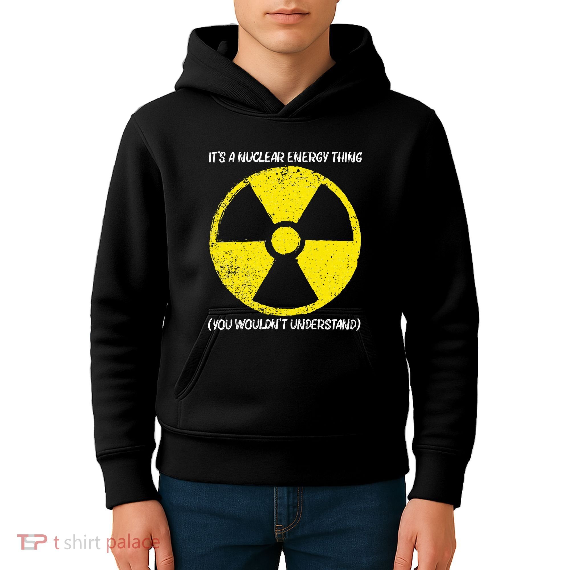 Cool Nuclear Energy Nuclear Power Plant Kids Hoodie