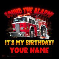 Custom Name Funny Sound The Alarm It's My Birthday Firetruck Coffee Mug thumb 5