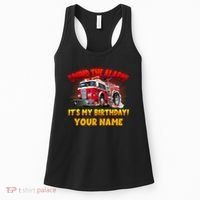 Custom Name Funny Sound The Alarm It's My Birthday Firetruck Women's Tank Top thumb 0