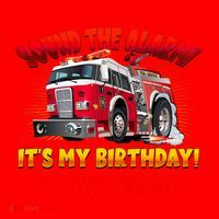 Custom Name Funny Sound The Alarm It's My Birthday Firetruck Santa Hat thumb 1