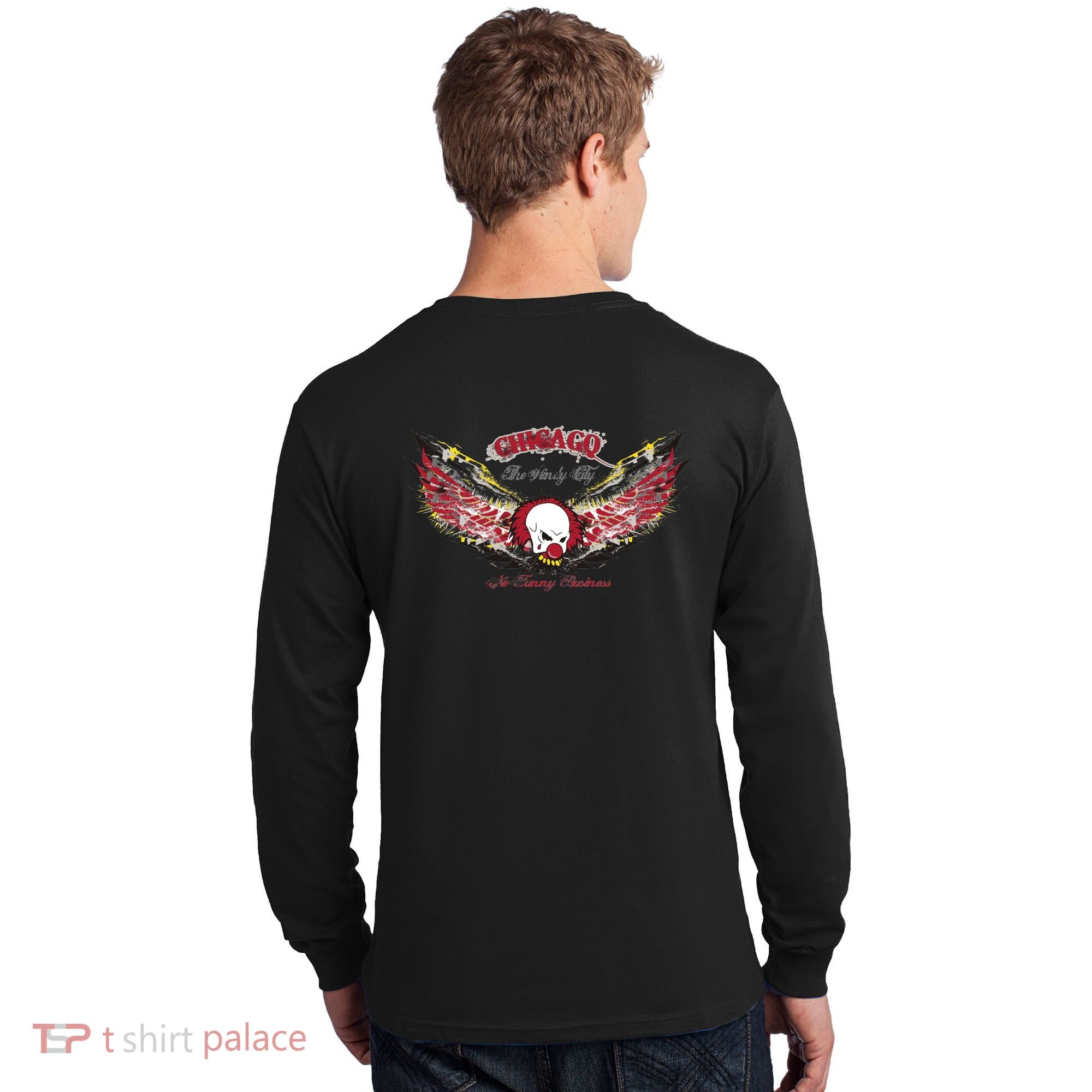 Chicago No Funny Business Clown Long Sleeve Shirt