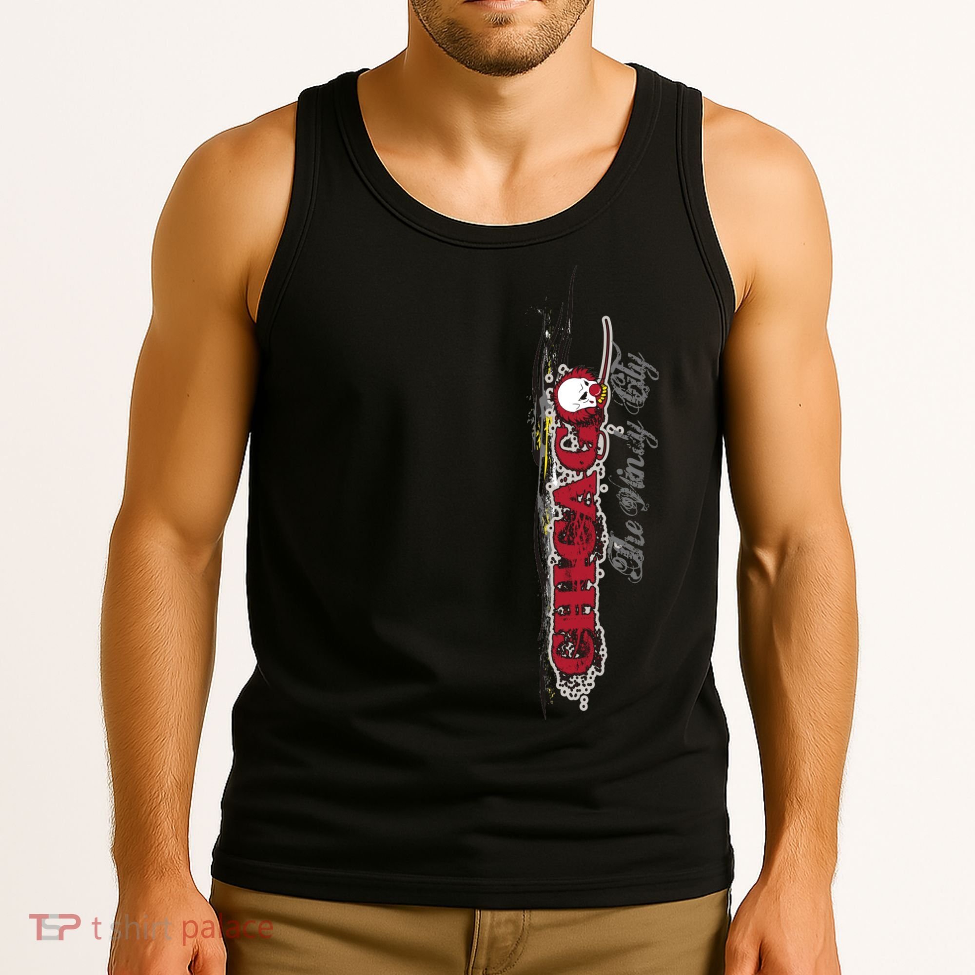 Chicago No Funny Business Clown Tank Top
