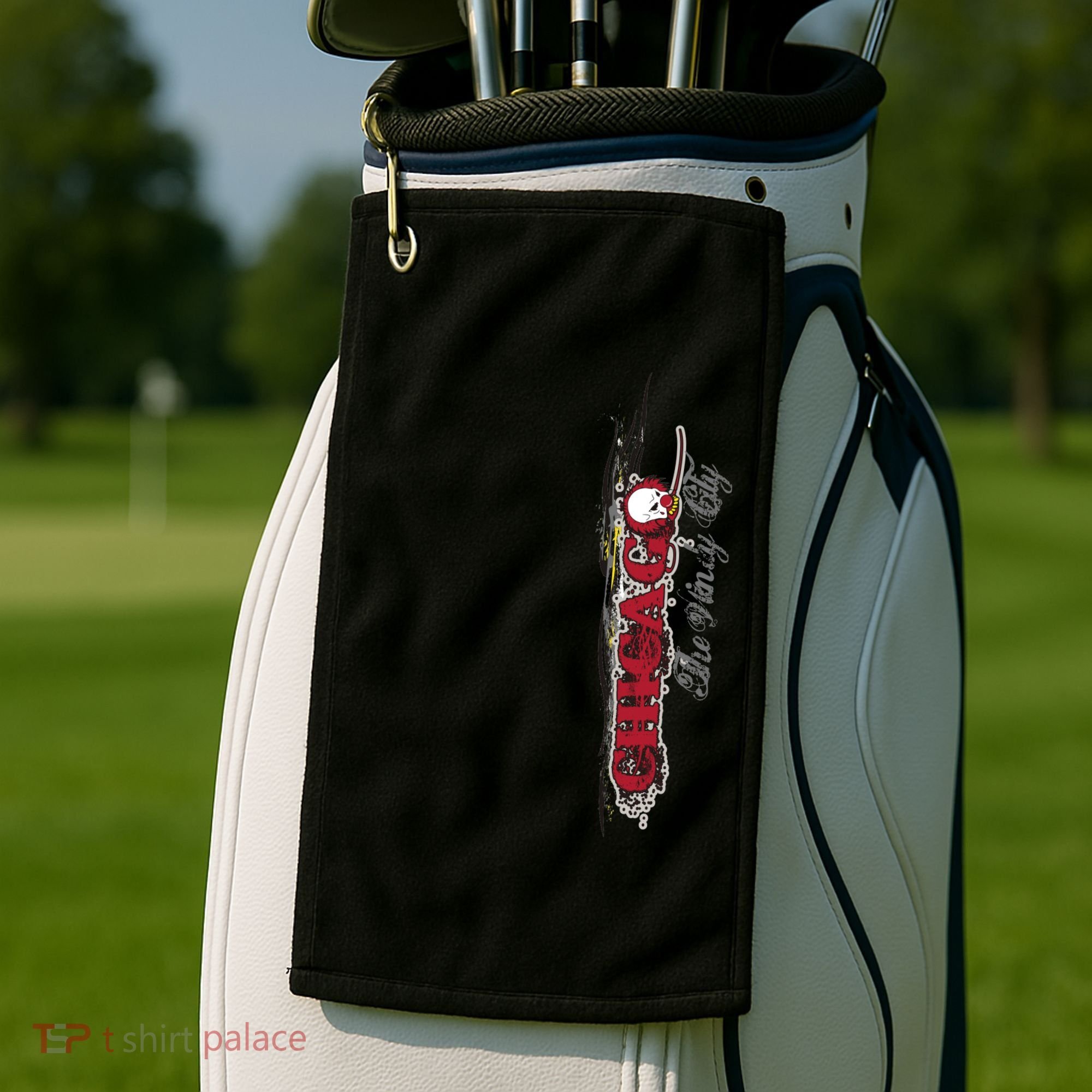 Chicago No Funny Business Clown Golf Towel