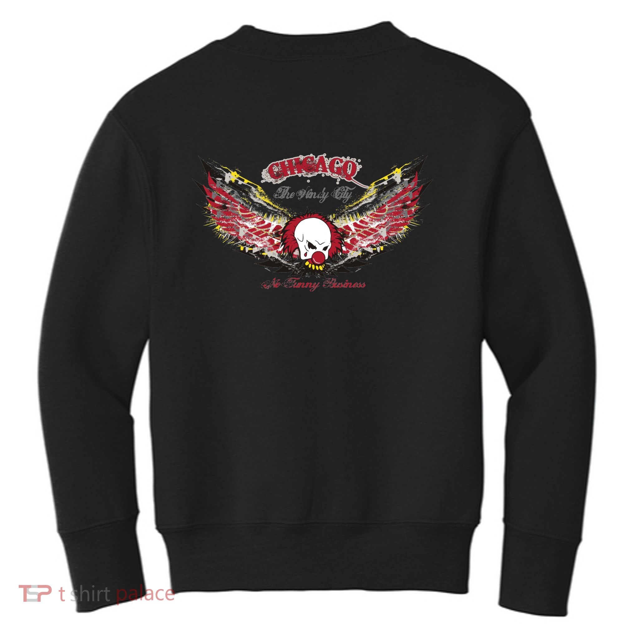 Chicago No Funny Business Clown Kids Sweatshirt