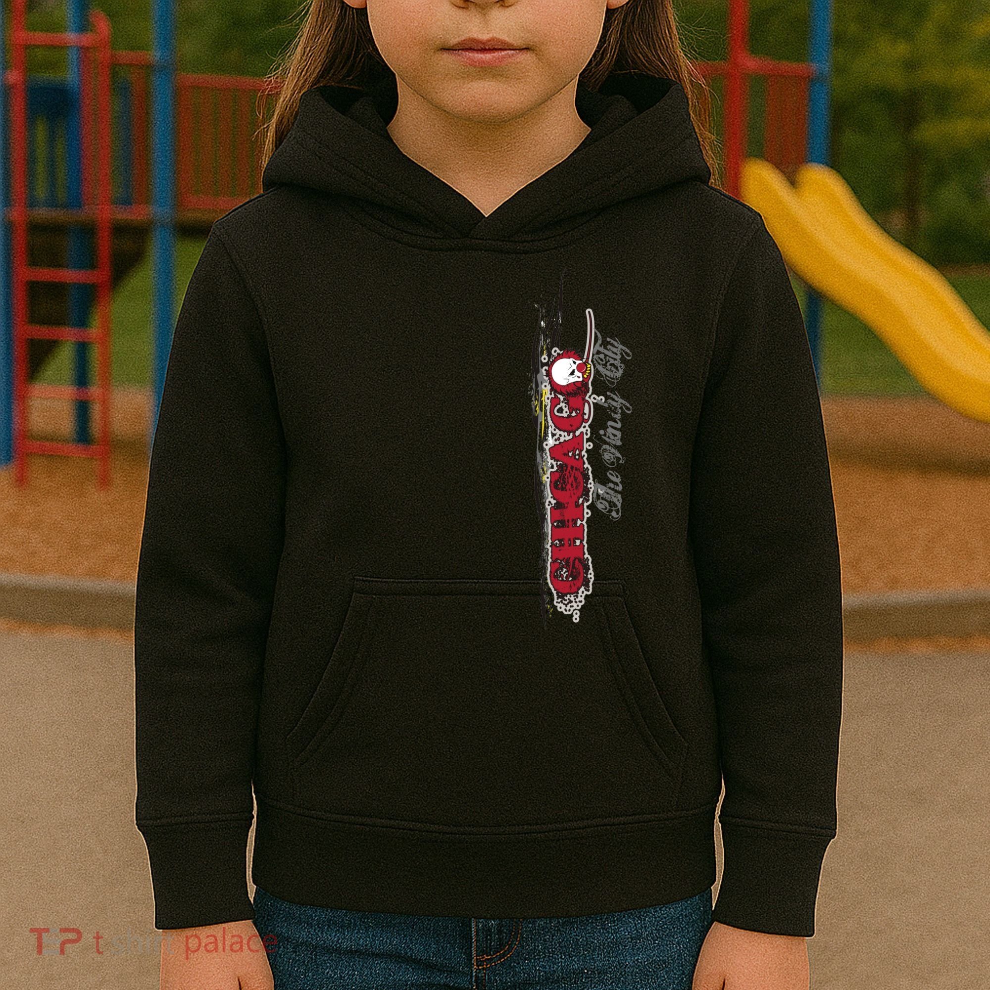 Chicago No Funny Business Clown Kids Hoodie