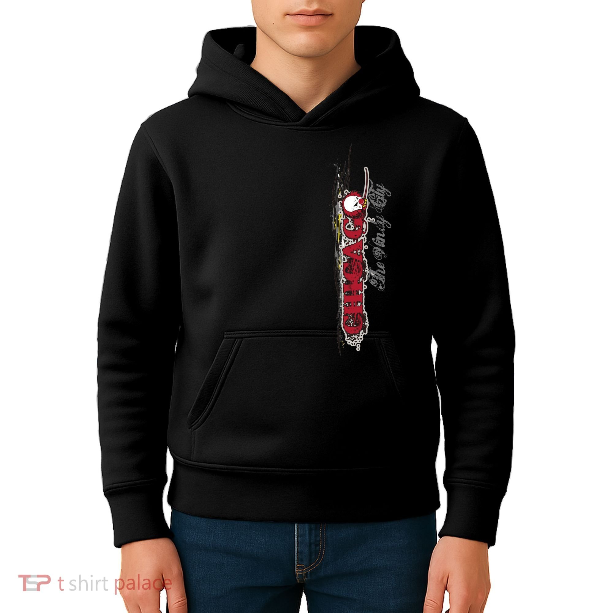 Chicago No Funny Business Clown Kids Hoodie
