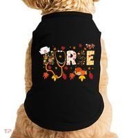 Cute Nurse Fall Thanksgiving Autumn Doggie Tank thumb 0