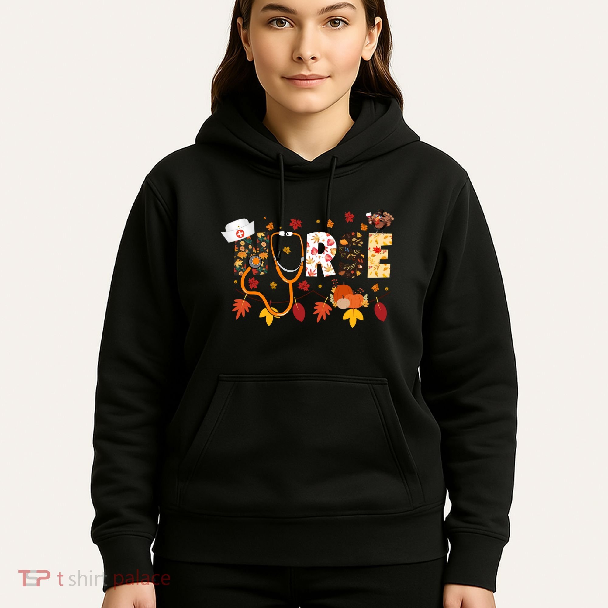 Cute Nurse Fall Thanksgiving Autumn Hoodie