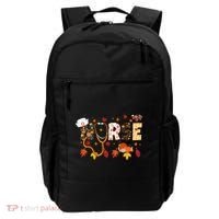 Cute Nurse Fall Thanksgiving Autumn Backpack thumb 0
