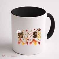 Cute Nurse Fall Thanksgiving Autumn Coffee Mug thumb 1