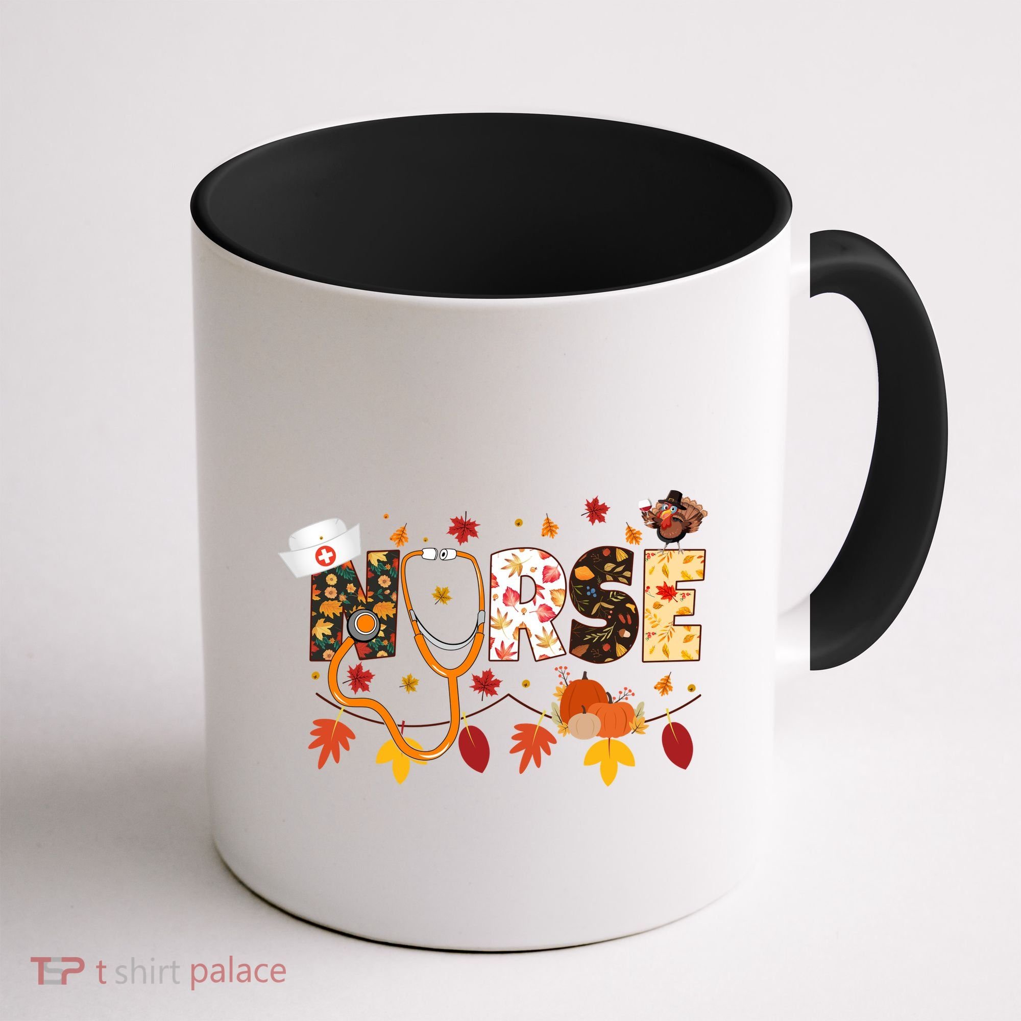 Cute Nurse Fall Thanksgiving Autumn Coffee Mug