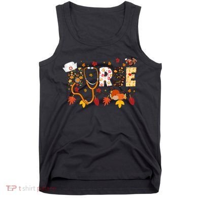 Cute Nurse Fall Thanksgiving Autumn Tank Top