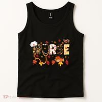 Cute Nurse Fall Thanksgiving Autumn Tank Top thumb 2