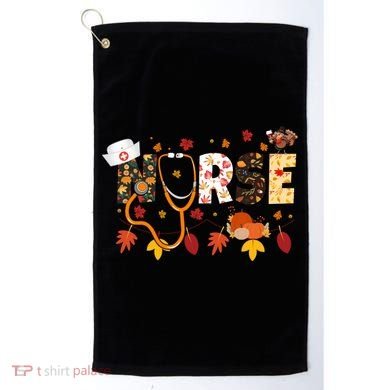 Cute Nurse Fall Thanksgiving Autumn Golf Towel