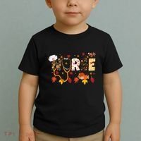 Cute Nurse Fall Thanksgiving Autumn Toddler T-Shirt thumb 2