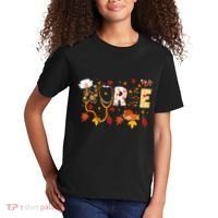 Cute Nurse Fall Thanksgiving Autumn Kids T-Shirt thumb 2