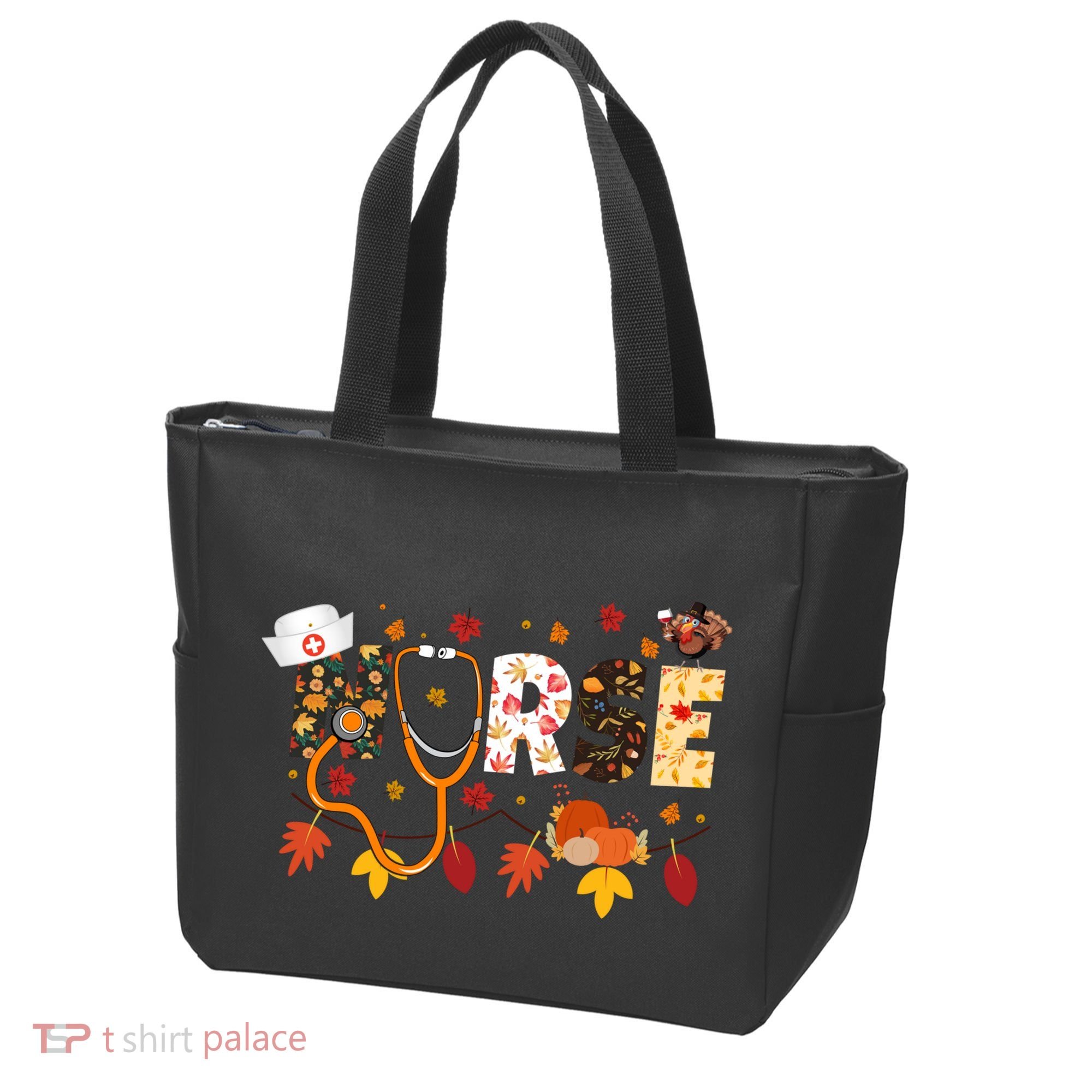 Cute Nurse Fall Thanksgiving Autumn Tote Bag