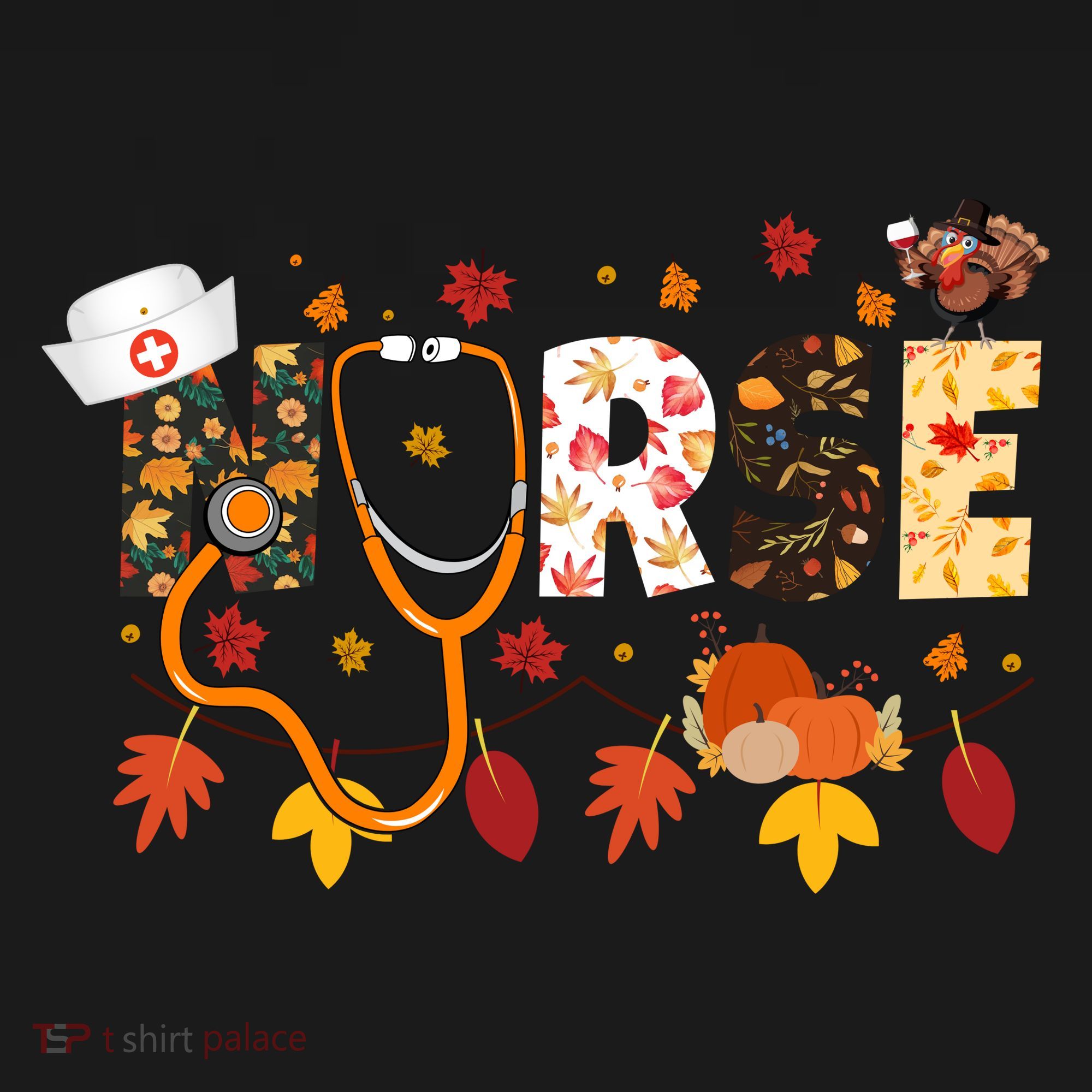 Cute Nurse Fall Thanksgiving Autumn Tote Bag