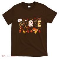Cute Nurse Fall Thanksgiving Autumn T-Shirt thumb 0